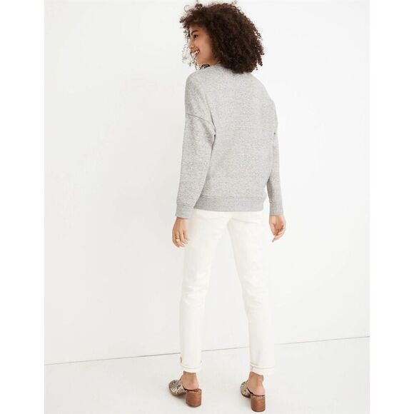 Madewell Women's Gray MWL Betterterry Crewneck Sweatshirt size XXS - Picture 4 of 10